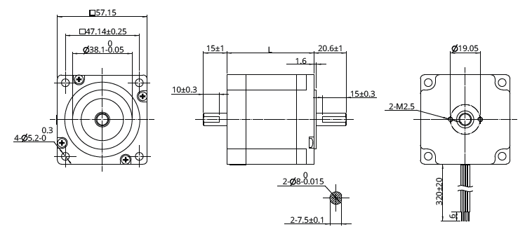 Hybrid Rotary Size 24 (60mm) Dimensional Drawing